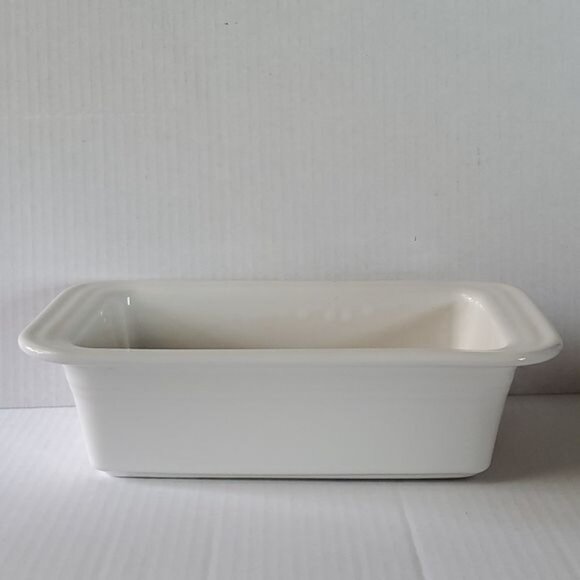 Fiestaware Fiesta CERAMIC Loaf Pan Baking Bakeware Cookware Bake Baker Dish Whit - Picture 3 of 11